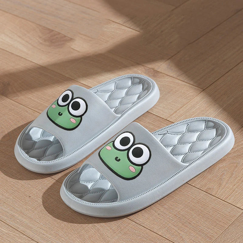 Cute Frog Anti-Slip EVA Slides | Unisex Beach & Home Slippers