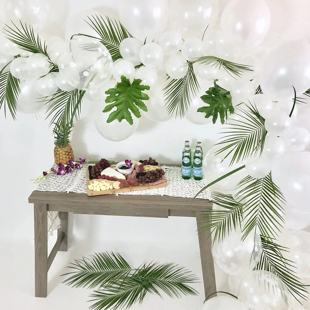 Artificial Tropical Palm Leaves 6/12pcs – Wedding & Home Decor