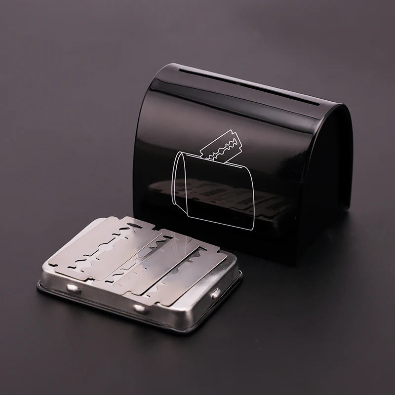 Mini Barber Blade Disposal Case Safe Storage Safe Guard Razor Blade Recycling Container Box Professional Recycling Blade Tools Peaceful Pleasures Health and Wellness