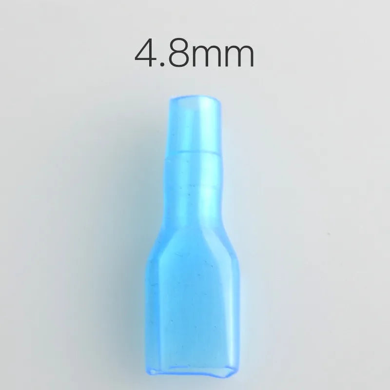 50pcs 2.8/4.8/6.3 Cover Case for 2.8mm 4.8mm 6.3mm Crimp Terminal Spade Connector Terminal Cap Peaceful Pleasures Health and Wellness 4.8mm Blue