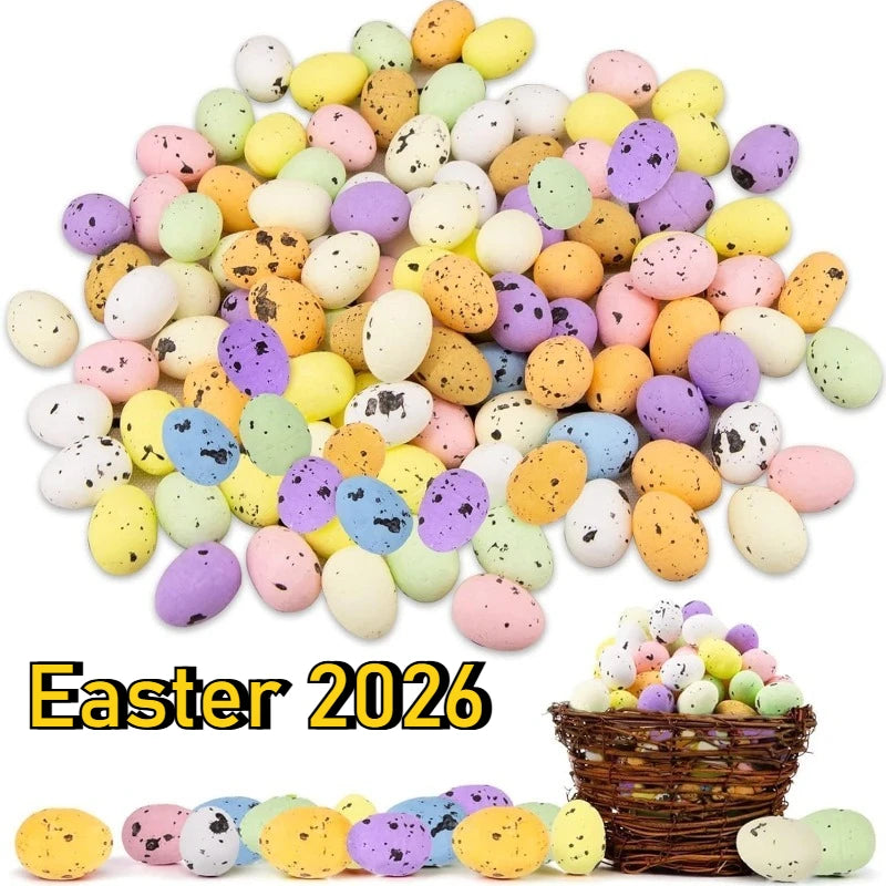 50-Pack Easter Mini Speckled Eggs – Pastel Basket Fillers & Decor