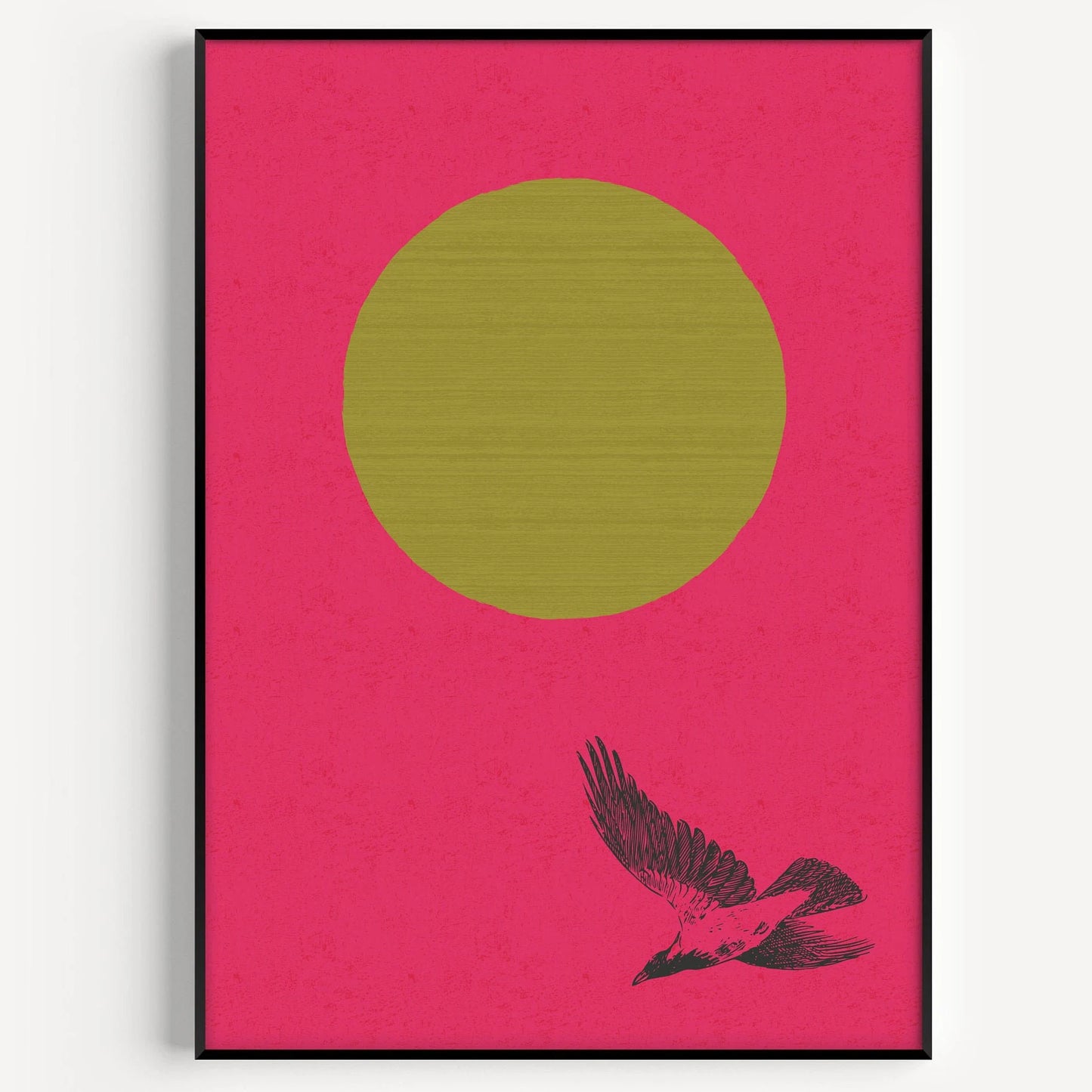 Vintage Scandinavian Bird Canvas Wall Art | Minimalist Print