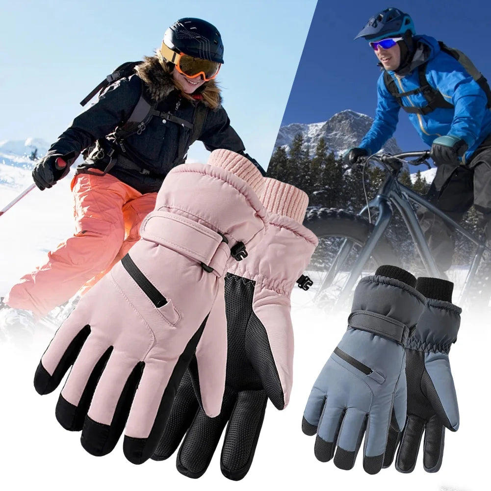 Unisex Thermal Ski Gloves | Fleece Touchscreen Winter Gloves