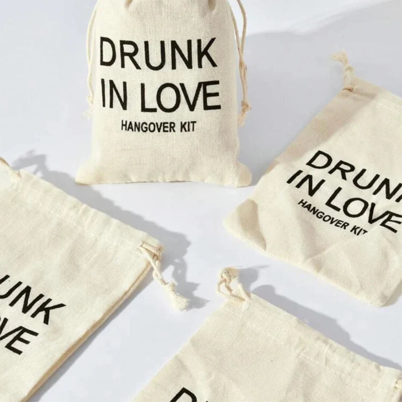 5-Pack Drunk in Love Hangover Kit Bags | Bachelorette Party