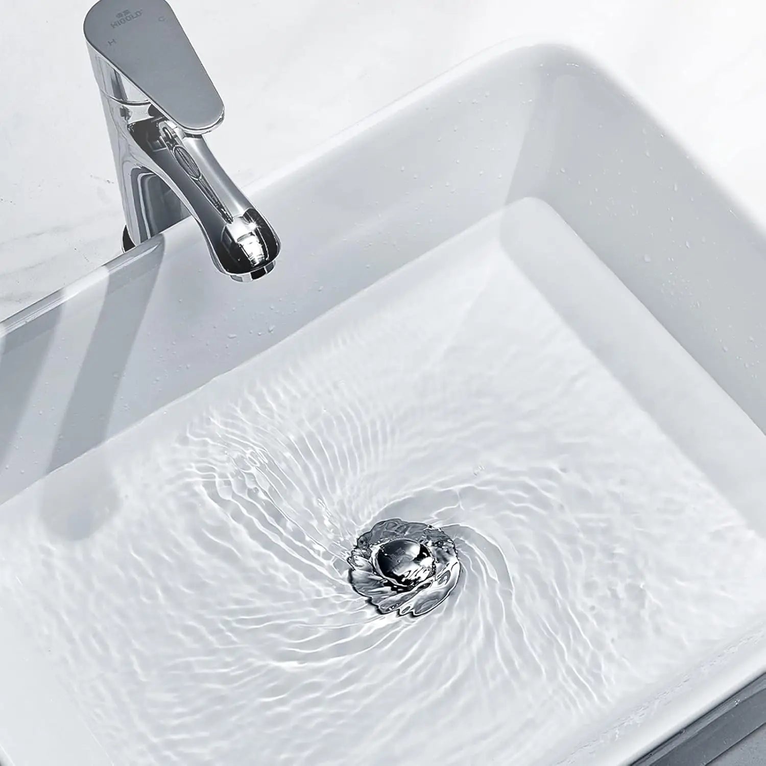 Bathroom Sink Stopper - for Standard Drain Holes, Pop Up Sink Strainer, Bullet Core Push Type Stainless Steel Plug Peaceful Pleasures Health and Wellness