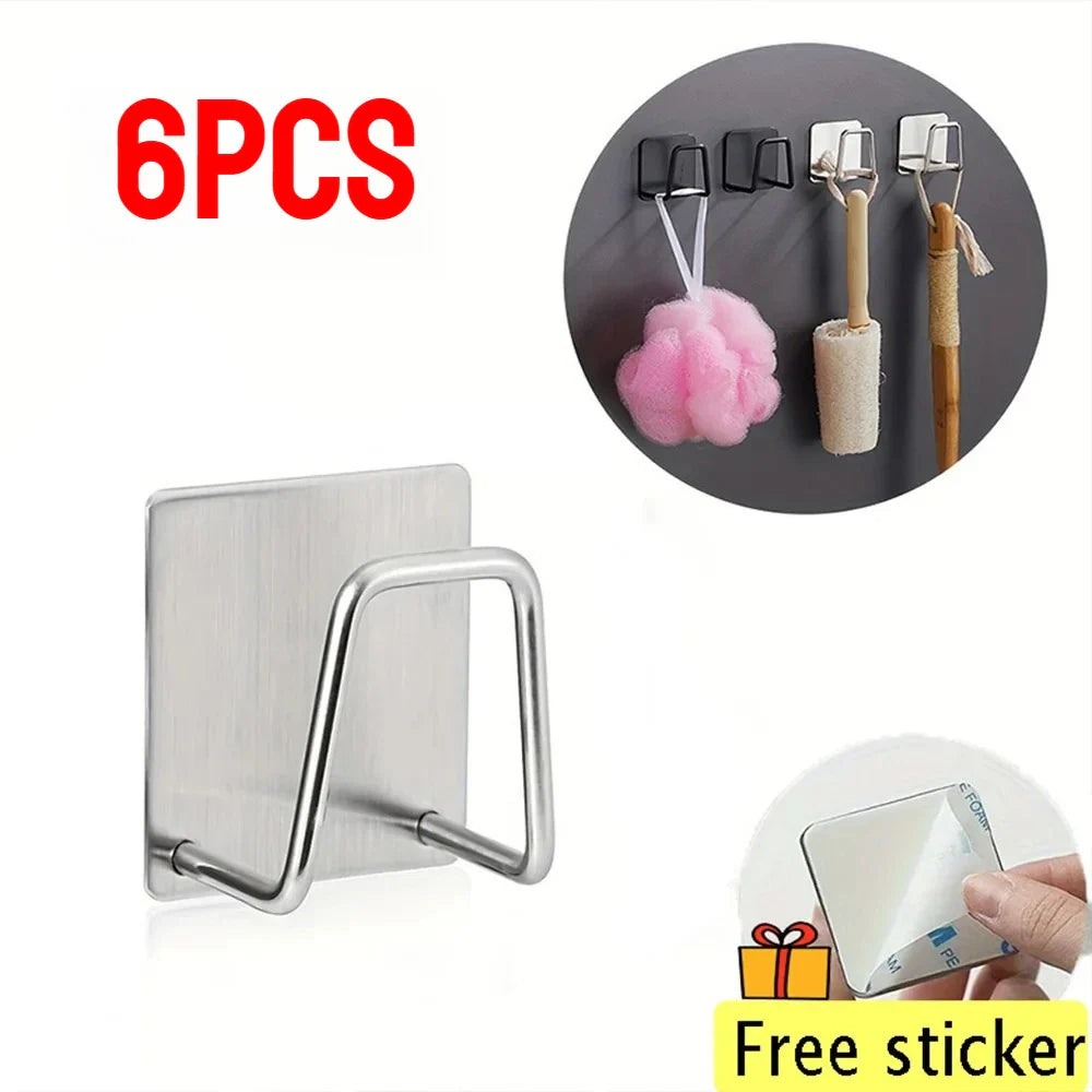 Stainless Steel Sink Sponge Holder | Adhesive Wall Organizer