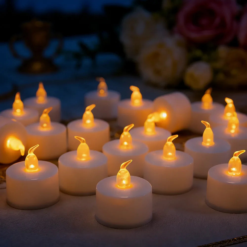 LED Tea Light With/Without Remote Flameless Flickering Candles Electronics Battery Operated Votive Light Home Table Party Decor Peaceful Pleasures Health and Wellness