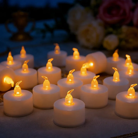 LED Tea Light With/Without Remote Flameless Flickering Candles Electronics Battery Operated Votive Light Home Table Party Decor Peaceful Pleasures Health and Wellness