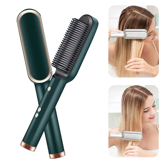 Electric Hair Brushes Straightening Brush Fast Heating Comb Curling Iron Hair Styling Tools Hair Straightener Brush Peaceful Pleasures Health and Wellness