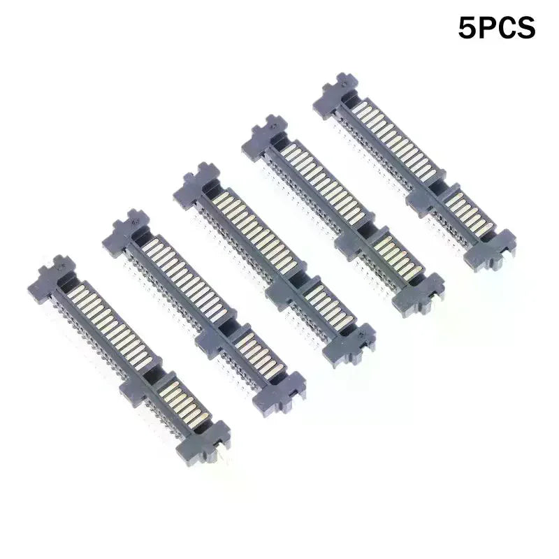 5-Pack SATA 22-Pin 7+15P Male Connector Socket | SSD Patch Seat