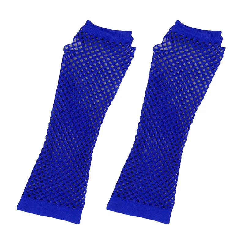 Women's Long Fingerless Fishnet Gloves | Punk Rock Arm Warmers