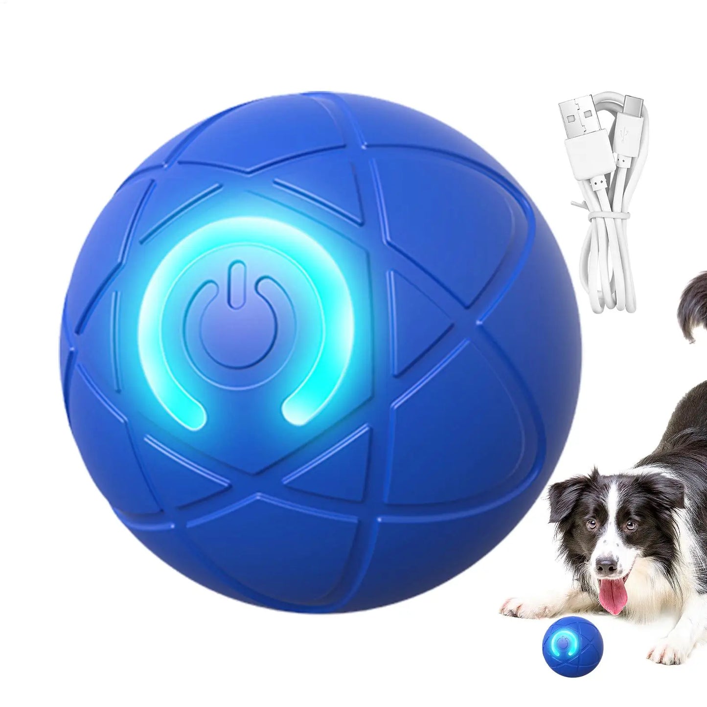 Dog Toy Ball Automatic Moving Bouncing Vibrating Rolling Ball USB Smart puppy Interactive Dog Chew Toy Ball Peaceful Pleasures Health and Wellness