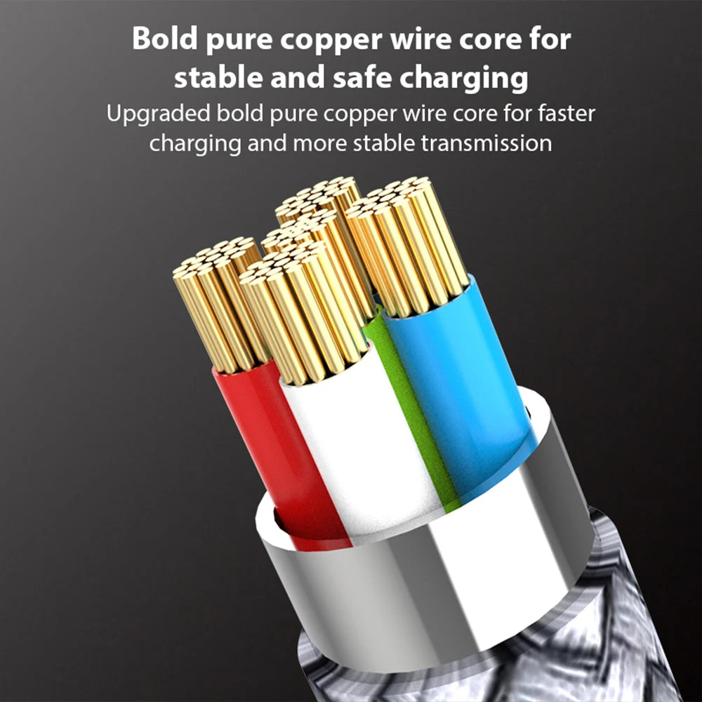 6A Right Angle USB-C Fast Charging Cable 3M 5M 8M | Quick Charge