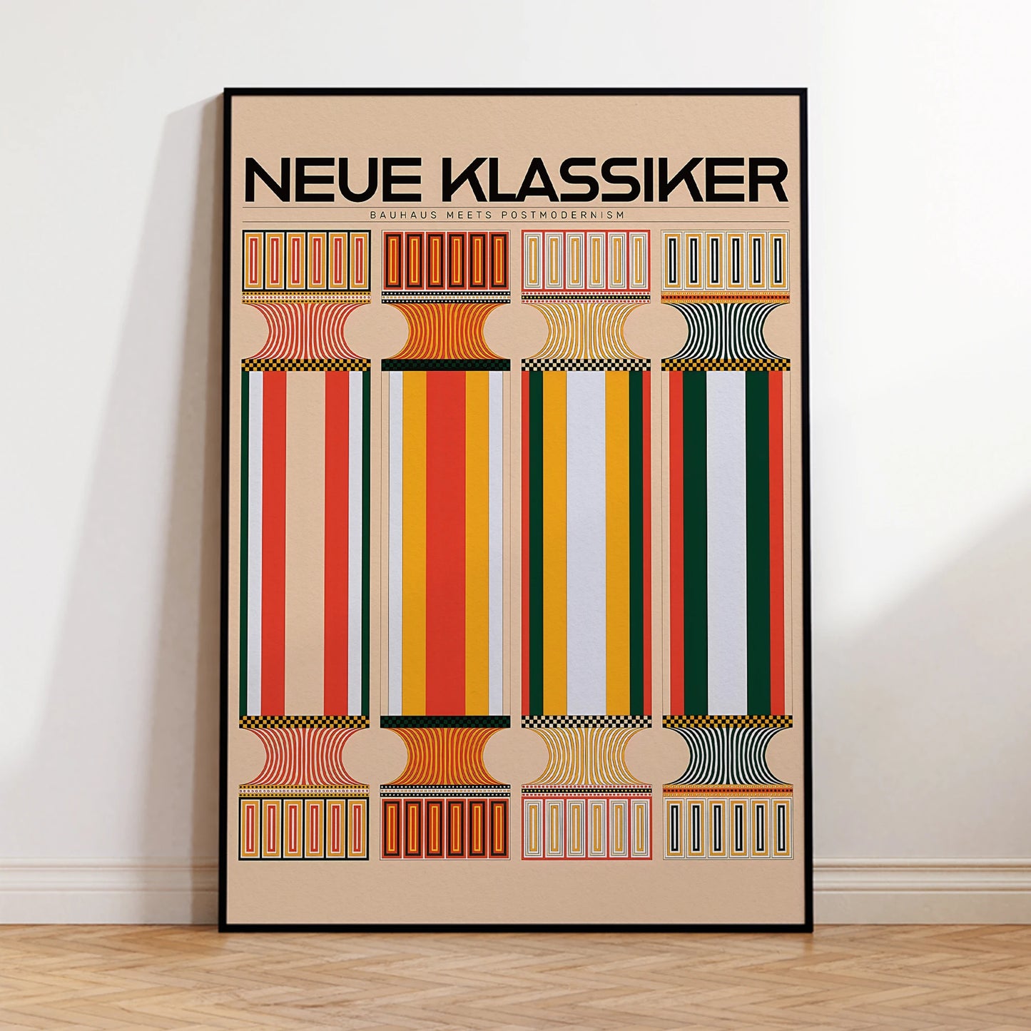 Bauhaus Vintage Canvas Wall Art Print | Aluminum Frame Poster