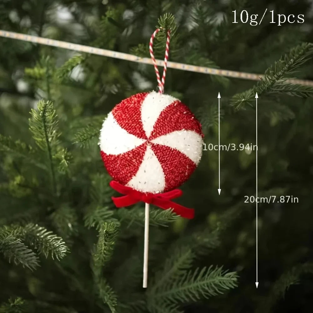Glitter Lollipop Christmas Ornament | Sparkly Swirl Tree Decor