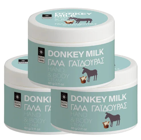Donkey Milk Hand & Body Cream – Hyaluronic Acid & Coconut Oil Body Moisturizing Cream Peaceful Pleasures Health and Wellness Beige 60g
