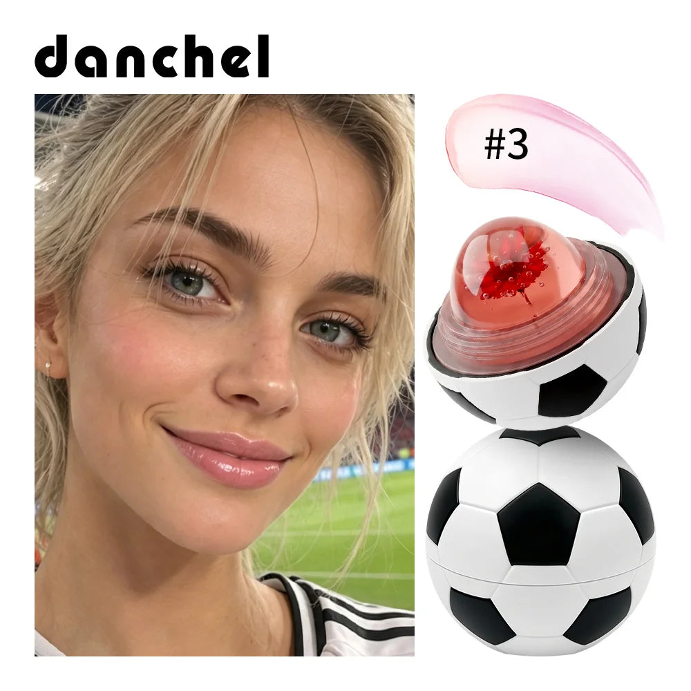 Kick & Glow Spherical Soccer Lip Balm Dual Temperature pH Color Changing Lipstick Flower Infused Long Lasting Deep Hydrating Lip Peaceful Pleasures Health and Wellness color3