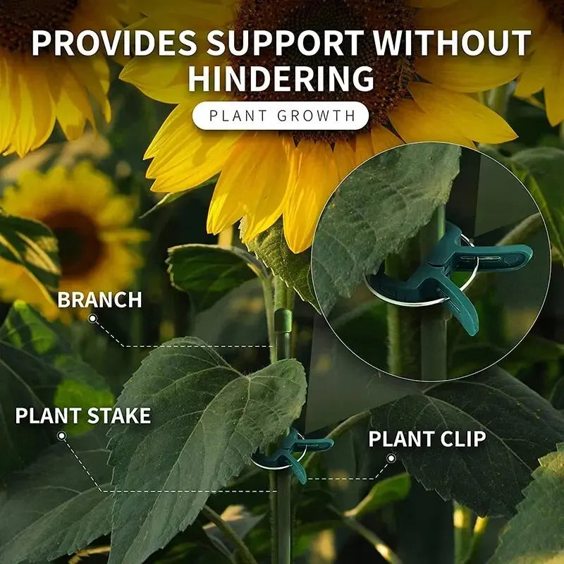 Reusable Plant Support Clips – Tomato, Vine & Flower Garden Ties