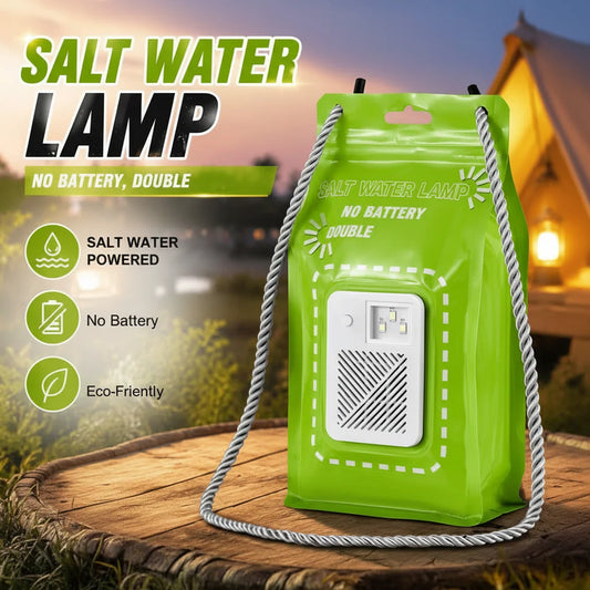 Portable Salt Water Powered LED Lantern,Eco-Friendly Emergency Survival Light for Outdoor Camping,Hiking Power Outage Backup Peaceful Pleasures Health and Wellness