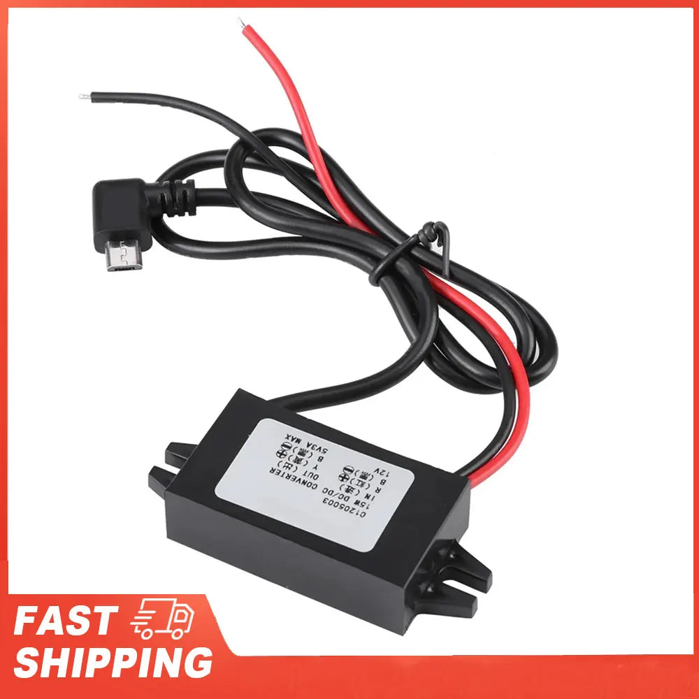 DC-DC 12V 5V 3A Micro USB Converter Voltage Step Down Regulator Car