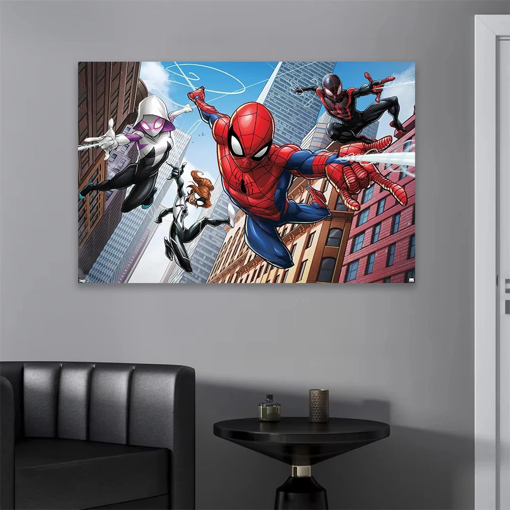 Spider Man Comics Poster Superhero Cartoon Movie Art Canvas Painting The Amazing Spider Man Prints Bedroom Decoration Peaceful Pleasures Health and Wellness