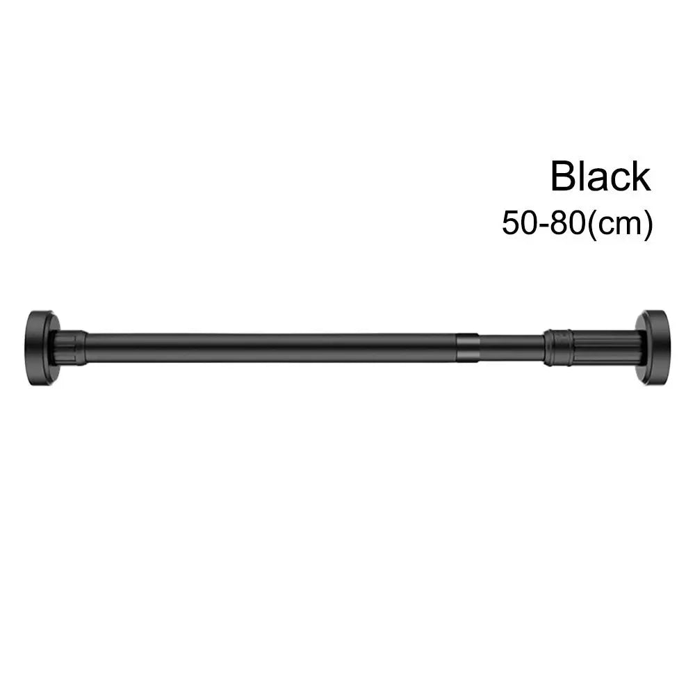 Adjustable Tension Curtain Rod Stainless Steel No-Drill 35–80cm