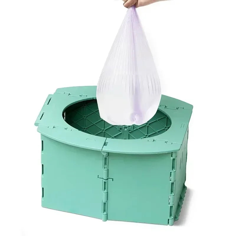 Baby Potty Portable Baby Toilet Seat Kids Potty Foldable Potty Training Basin Outdoor Travel Basin Bag Sturdy and Easy to Clean Peaceful Pleasures Health and Wellness