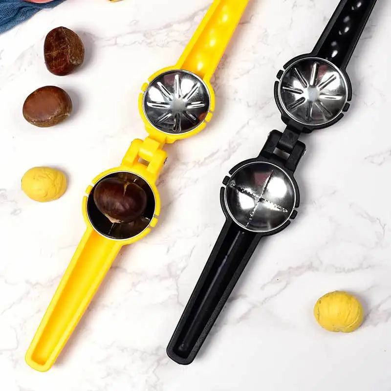2-in-1 Chestnut Cutter & Nut Cracker | Stainless Steel Lever Design – Easy Open Tool