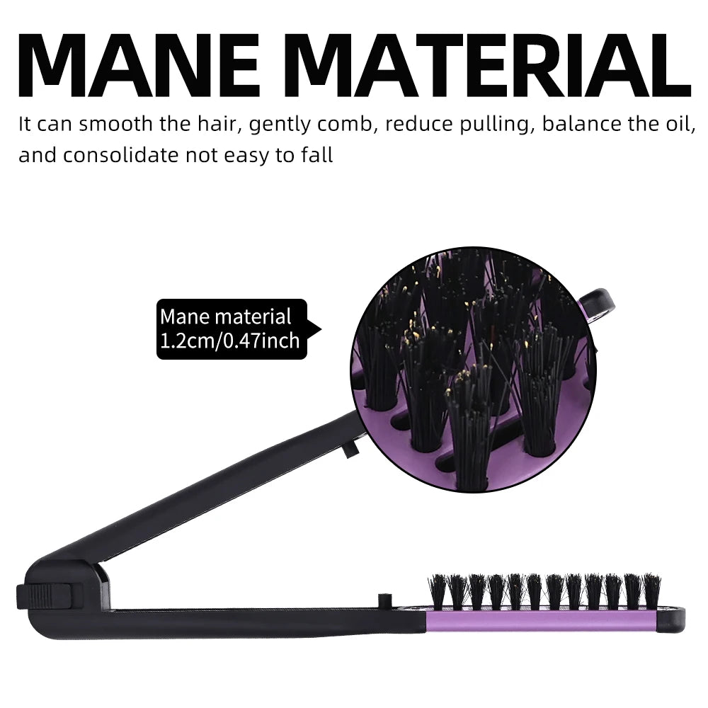 V-Shaped Hair Straightening Comb - Anti-Static, High-Temperature Resistant Styling Tool for Natural Curls and Long Straight Hair Peaceful Pleasures Health and Wellness