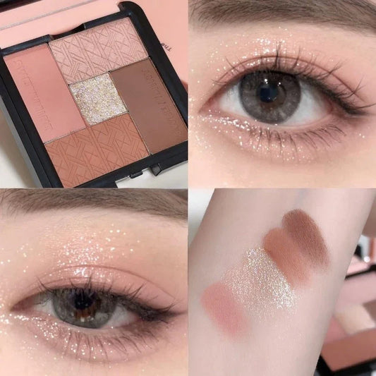 5-Color Eyeshadow & Blush Palette – Matte Highlight Makeup Tray Eyeshadow Blush Palette Oasis Select