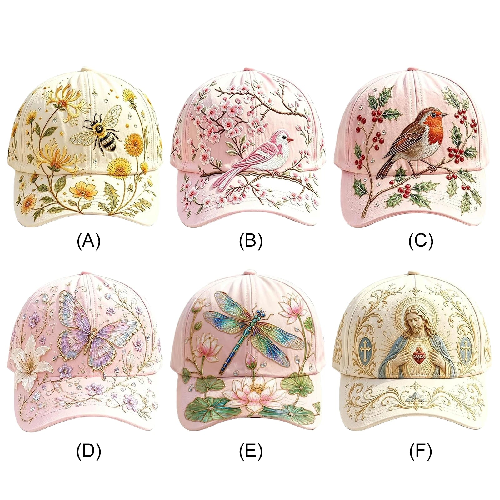 Cotton Animal Pattern Baseball Hat Adjustable Lightweight Casual Sun Hats Breathable for Nature Lover Gardeners Women Peaceful Pleasures Health and Wellness