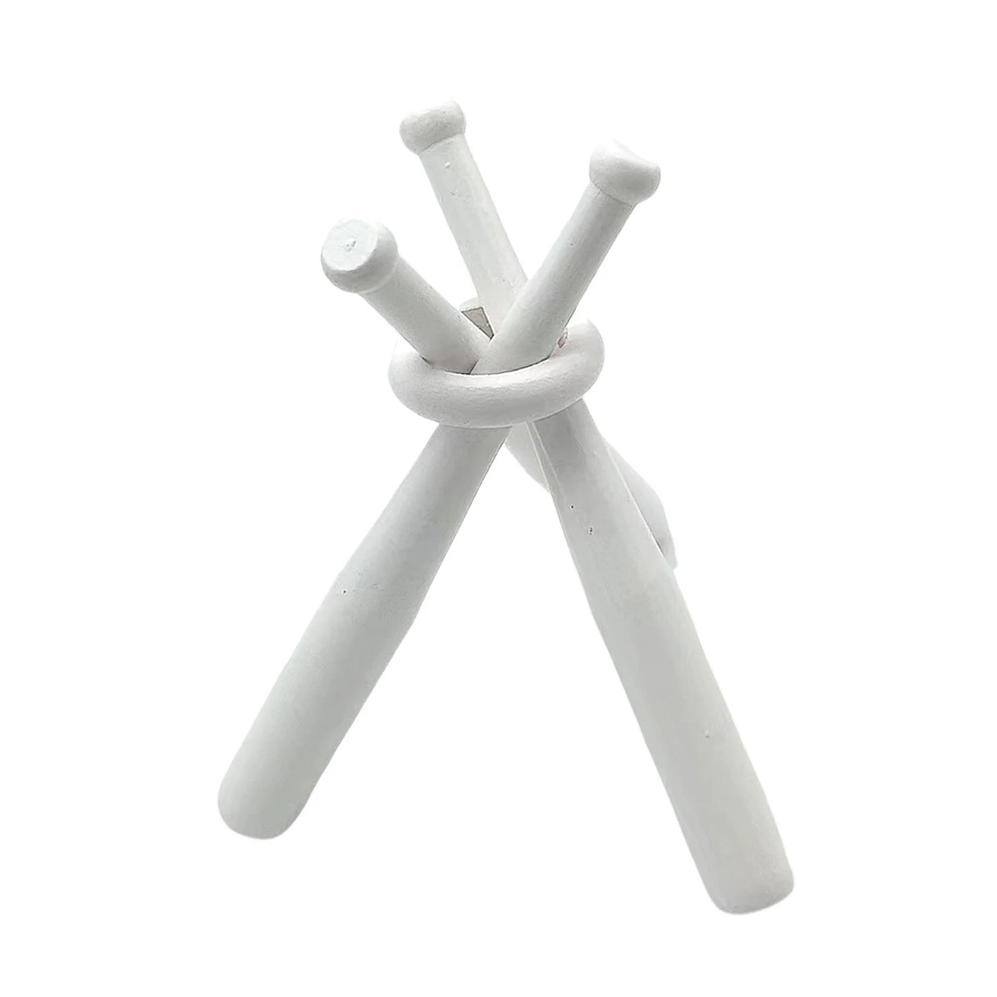 Wooden Softball Stand Display Sports Party Favors DIY Craft Creative Decoration Suitable for Spheres/ Golf/ Softball Peaceful Pleasures Health and Wellness White