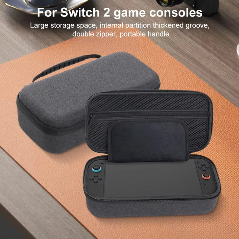 Carrying Case With 8-Bit Game Cartridge Storage Box Carrying Bag W/ Mesh Pocket Zipper Handbag For Switch 2 NS2 Game Console Peaceful Pleasures Health and Wellness