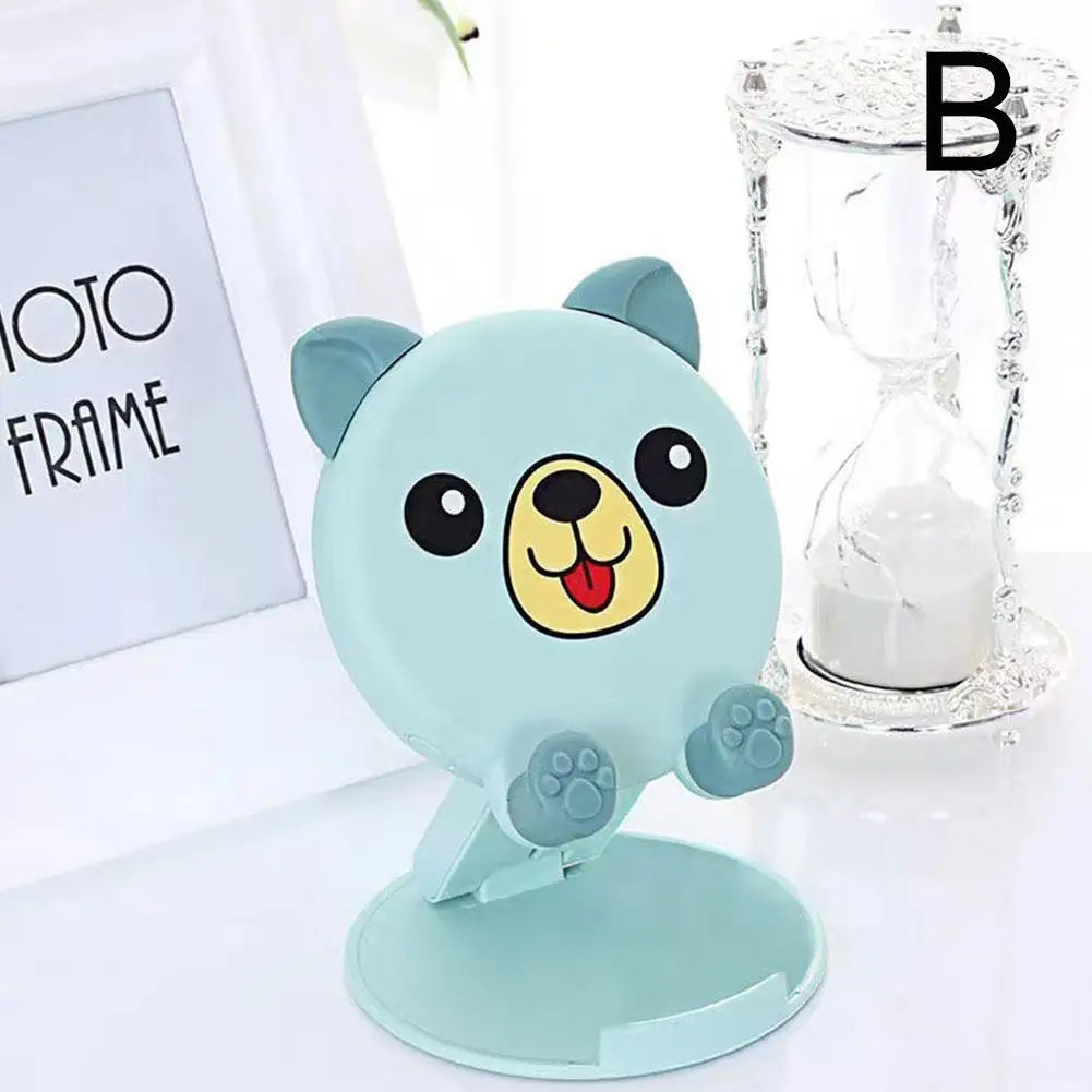 Cute 3D Animal Silicone Phone Stand | Foldable Desk Holder Phone Stand Peaceful Pleasures Health and Wellness B