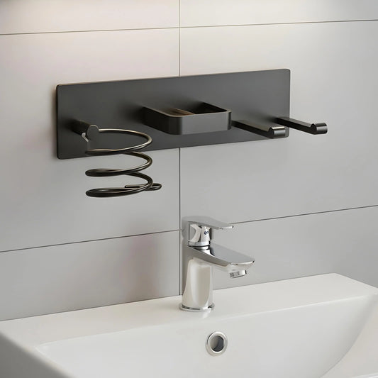 Wall-Mounted Hair Dryer & Curling Iron Organizer Holder Hair Tool Organizer Peaceful Pleasures Health and Wellness