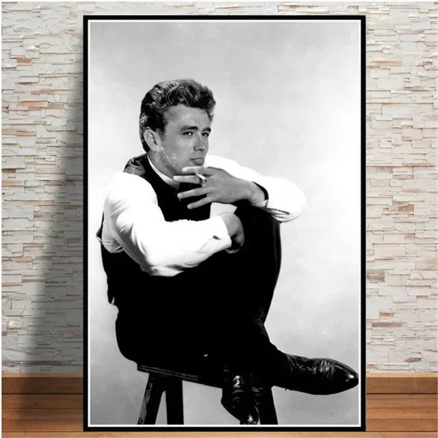 James Dean Canvas Wall Art – Minimalist HD Poster Print