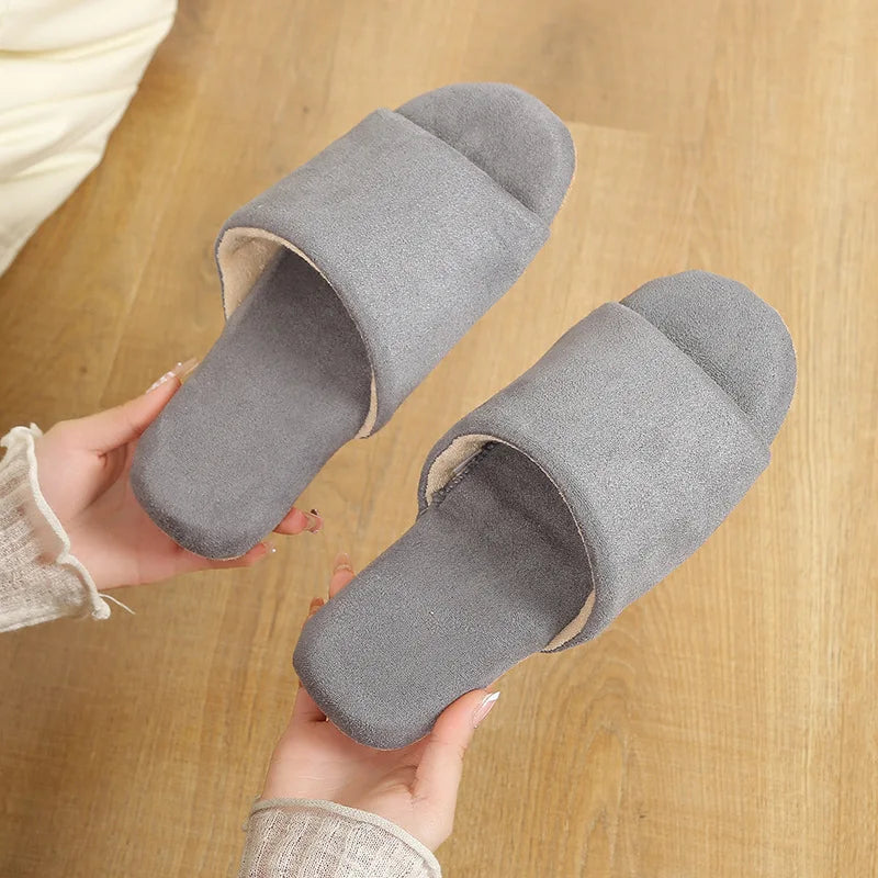 Non-Slip Indoor Slippers | Lightweight Suede Couple Home Shoes