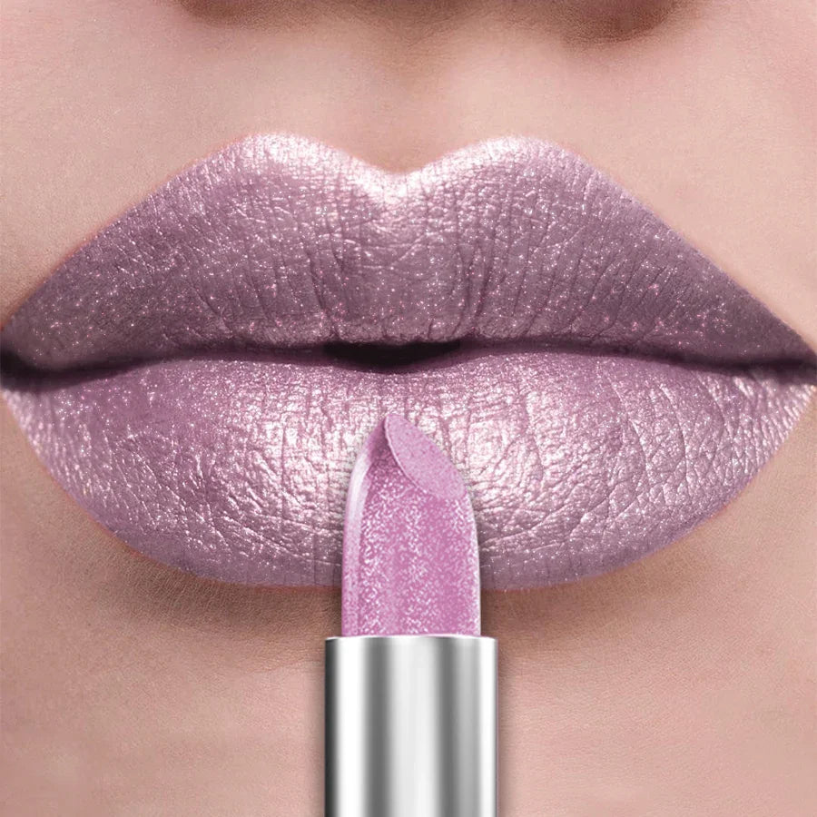 KAFURUX 21-Color Glitter Metallic Lipstick | Pearlescent Lip Tint
