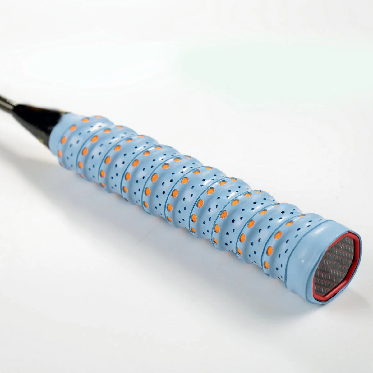 Tennis Racket Grip Tape 110cm Stretchy PU Anti-Slip Handle Wrap Racket Grip Tape Peaceful Pleasures Health and Wellness Light Blue