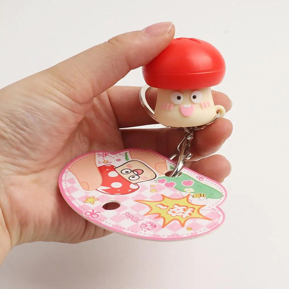 Mini Mushroom Fidget Toy Keychain Plastic Press Pop Sensory Stress