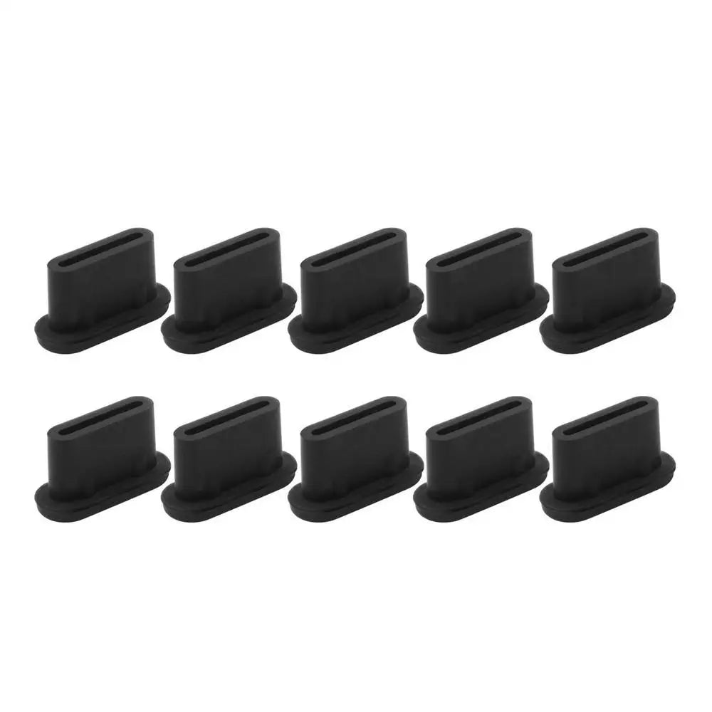 10-Pack Type-C Silicone Dust Plugs – USB Port Protector Caps