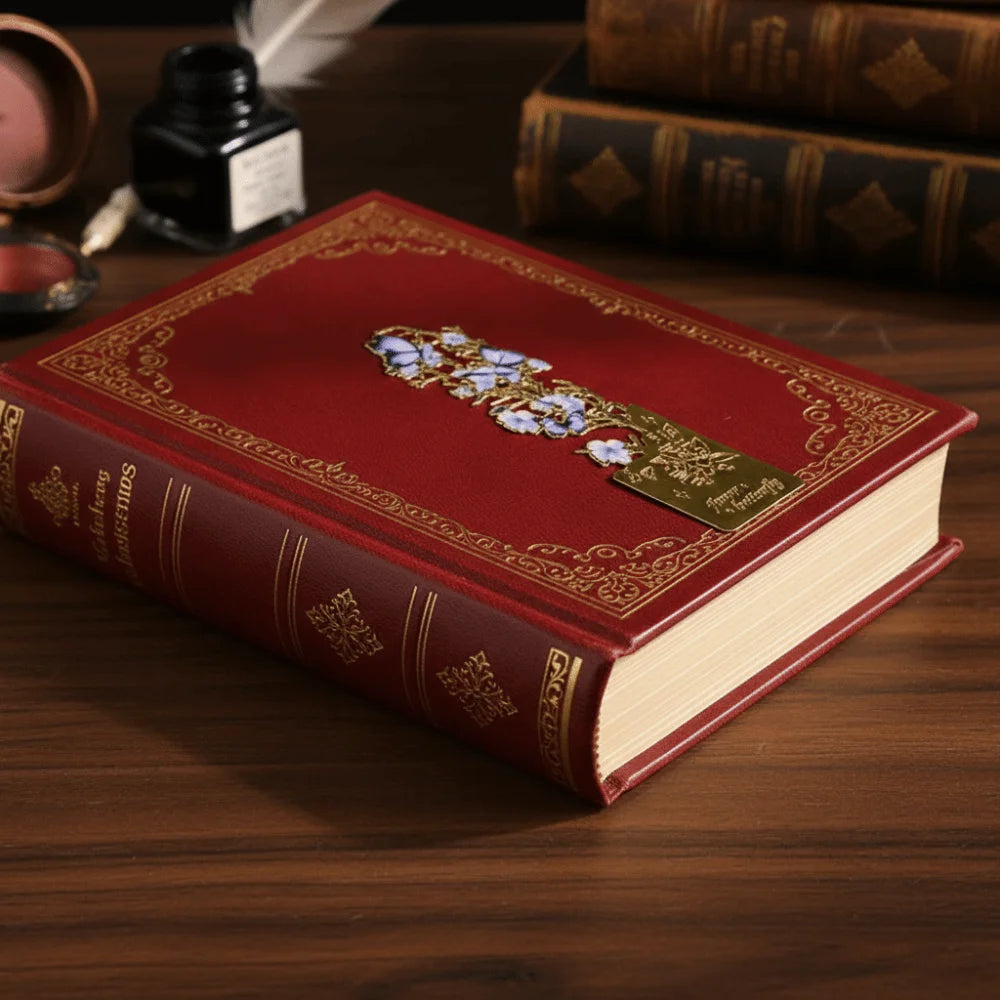 2Pcs Golden Hollow Butterfly Bookmark Bronzing Painting Vintage Design Reading Bookmark Exquisite Craft Tassel Pendant Peaceful Pleasures Health and Wellness