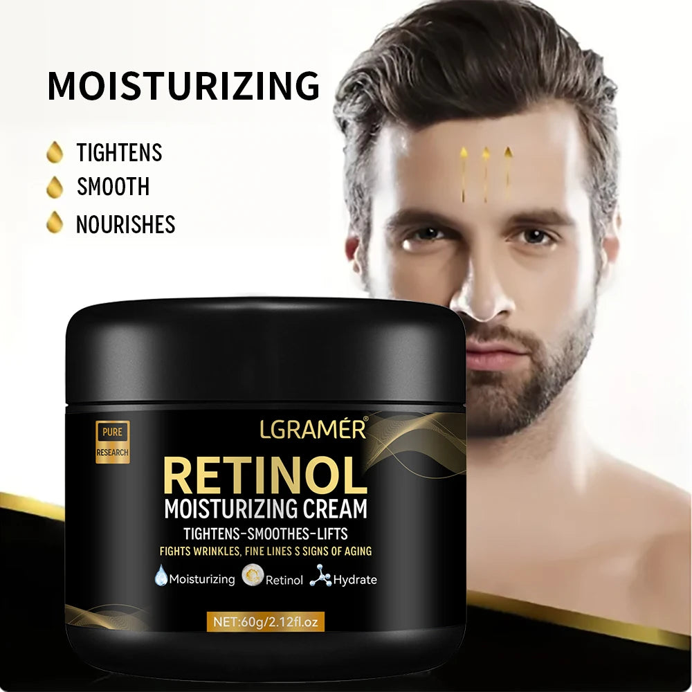 LGRAMER Men's Retinol Face Cream – Anti-Aging Moisturizer