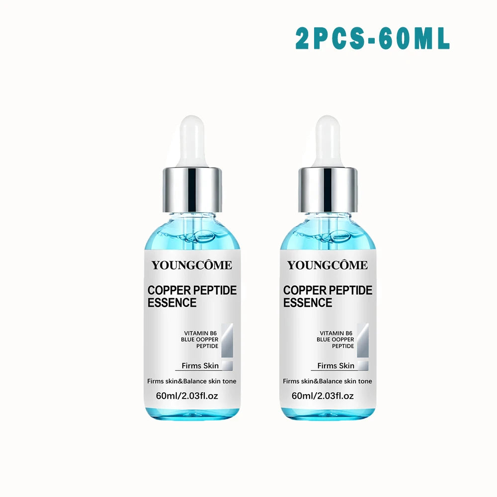 1/2/3pcs Blue Copper Peptide Serum with Vitamin B6 - Skin Firming & Tone Balancing Facial Treatment for Daily Care Peaceful Pleasures Health and Wellness 2pcs 60ml