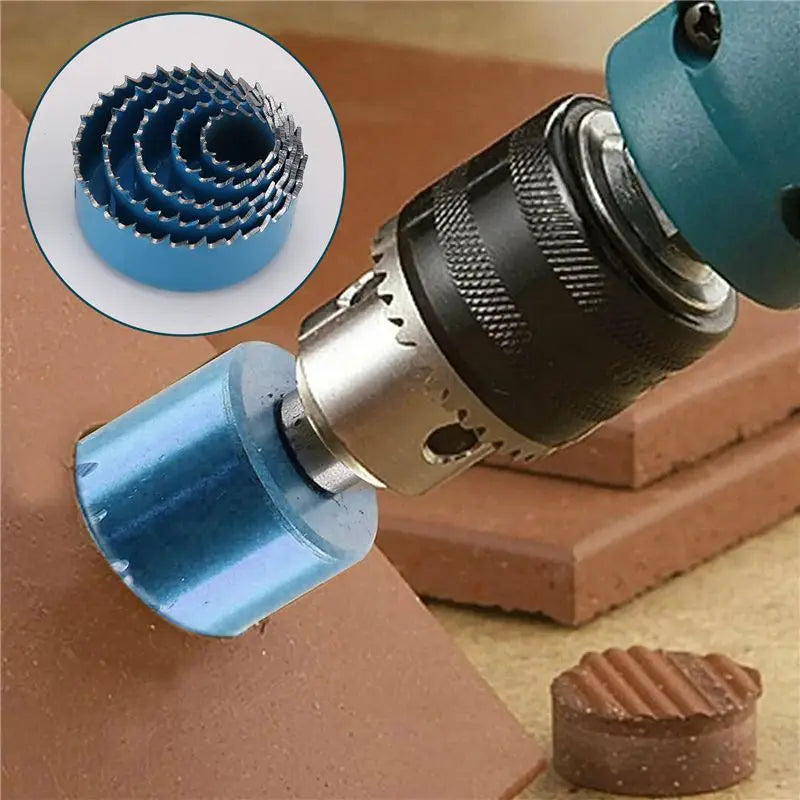 A36T-11Pcs/Set Hole Saw Cutting Set Kit 19-64Mm Wood Metal Alloys Circular Round With Case Woodworking Hole Opener Peaceful Pleasures Health and Wellness Blue
