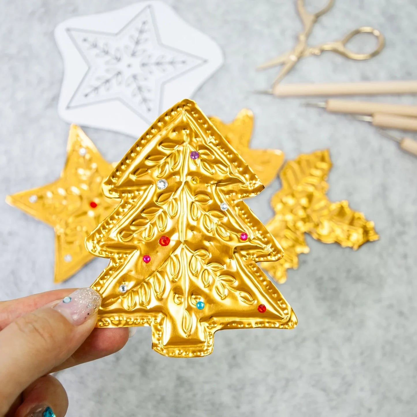 Gold Leaf Gilding Kit – Foil Sheets, Diamonds & Craft Tools Gilding Craft Kit Peaceful Pleasures Health and Wellness