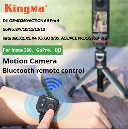 Kingma 50M Wireless Wristband Remote for DJI, Insta360 & GoPro Action Camera Remote Oasis Select