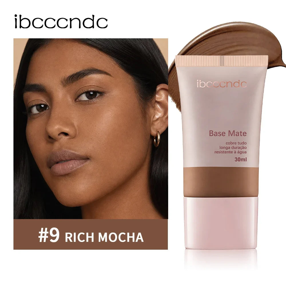 ibcccndc Matte Foundation – Waterproof, Long-Lasting, 9 Shades