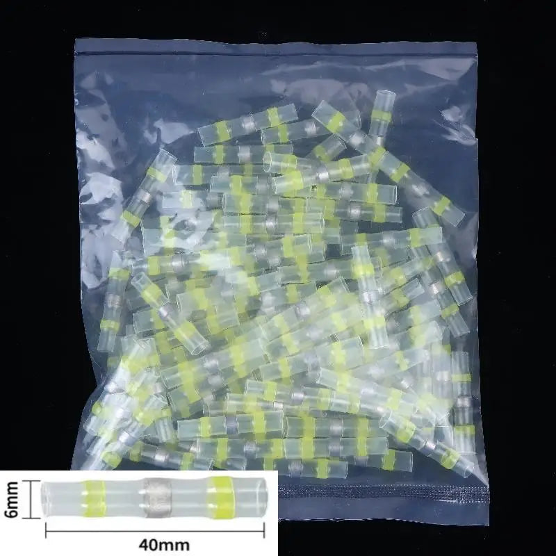 100Pcs Waterproof Solder Seal Heat Shrink Wire Connectors Kit
