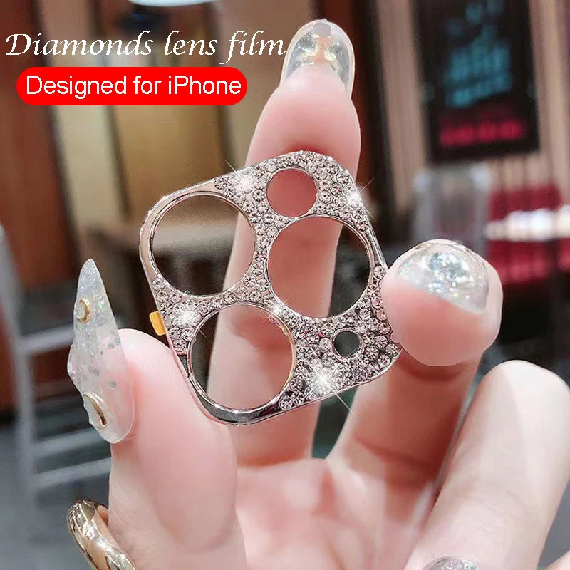 For iPhone15 Metal diamond-encrusted lens ring protector for iphone 14 pro lens protector 15 pro max accessories For iphone13 14 Peaceful Pleasures Health and Wellness